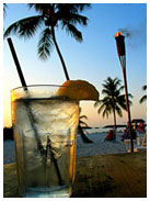 drink with beach background